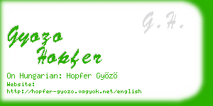 gyozo hopfer business card