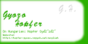 gyozo hopfer business card
